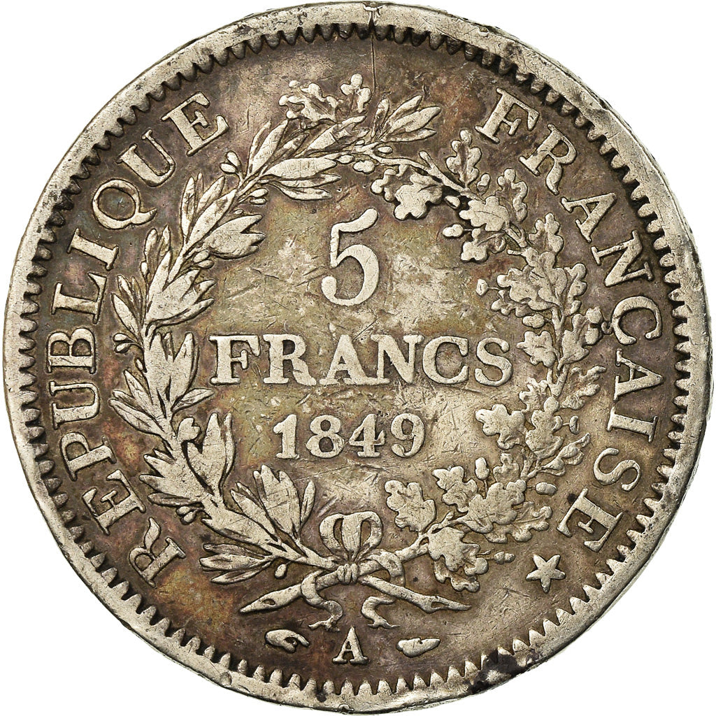 Monnaie, France, Hercule, 5 Francs, 1849, Paris, TB, Argent, Gadoury:683