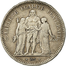 Coin, France, Hercule, 5 Francs, 1849, Paris, VF(20-25), Silver, KM:756.1