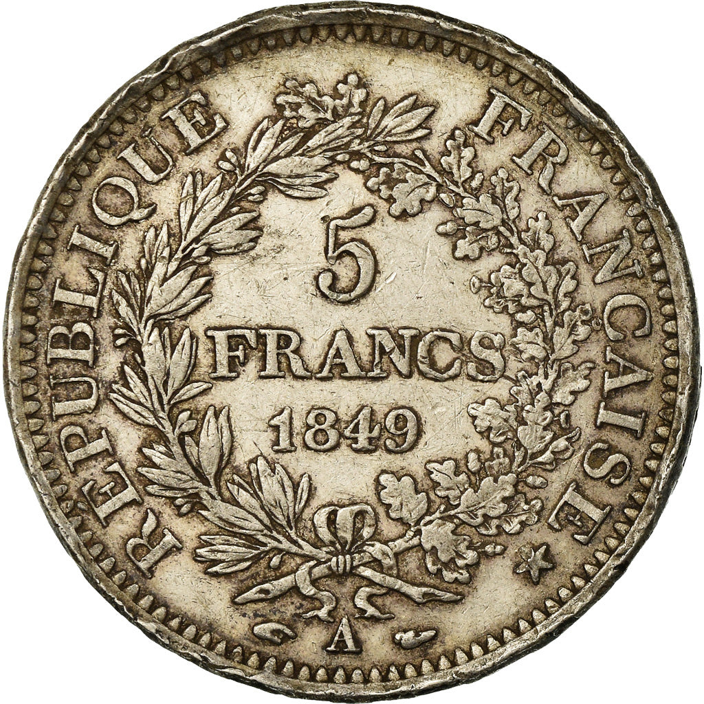 Coin, France, Hercule, 5 Francs, 1849, Paris, VF(20-25), Silver, KM:756.1