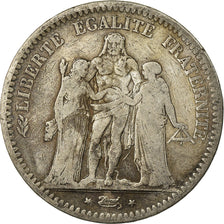 Monnaie, France, Hercule, 5 Francs, 1849, Paris, TB, Argent, Gadoury:683