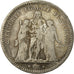 Monnaie, France, Hercule, 5 Francs, 1849, Paris, TB, Argent, Gadoury:683