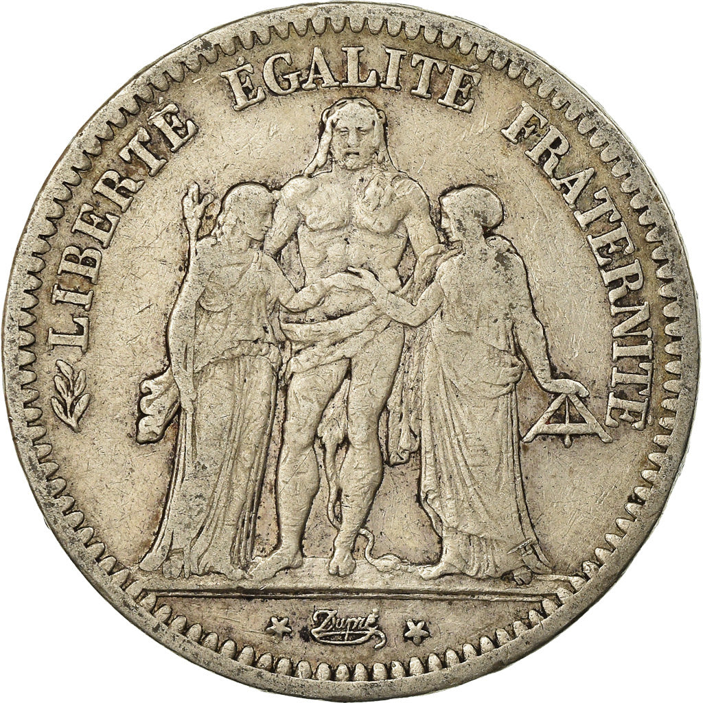 Coin, France, Hercule, 5 Francs, 1849, Paris, VF(30-35), Silver, KM:756.1