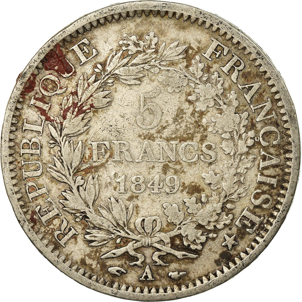 Coin, France, Hercule, 5 Francs, 1849, Paris, VF(30-35), Silver, KM:756.1