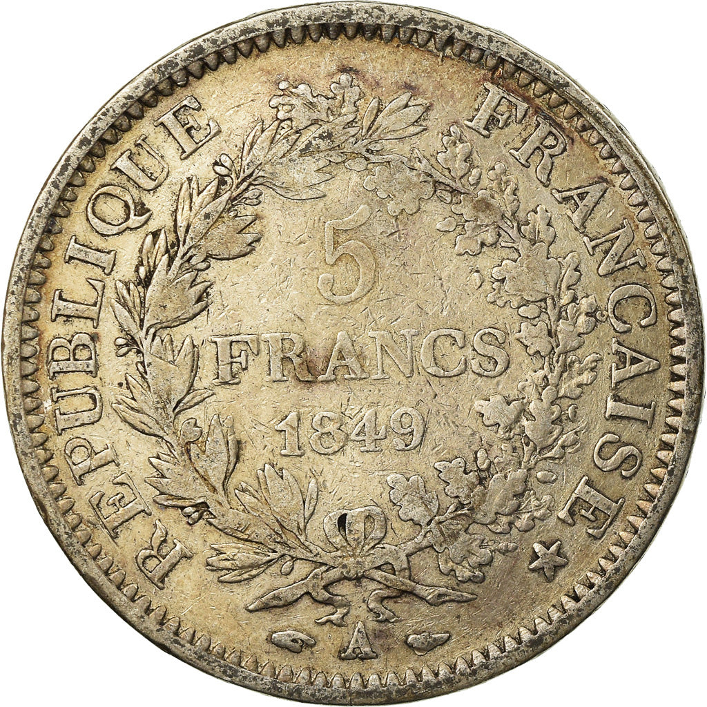 Coin, France, Hercule, 5 Francs, 1849, Paris, VF(30-35), Silver, KM:756.1