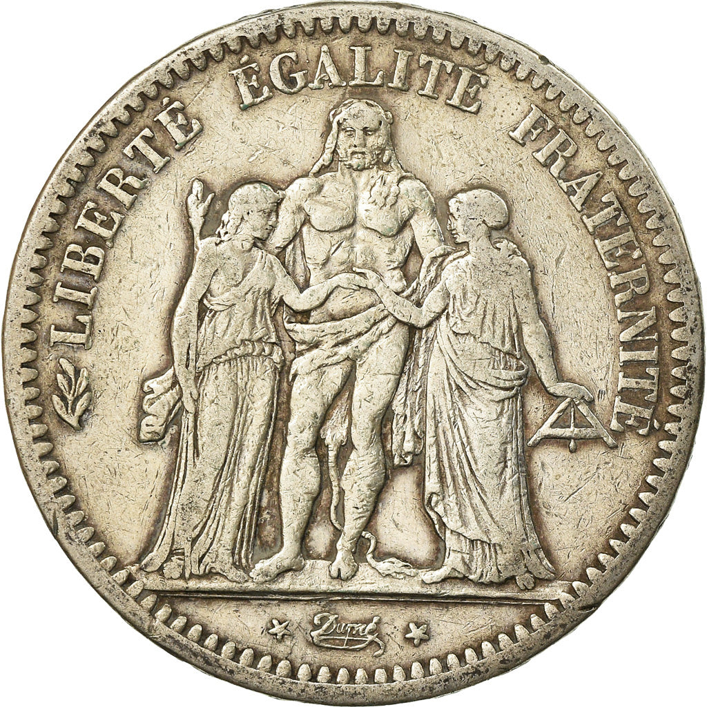 Monnaie, France, Hercule, 5 Francs, 1849, Paris, TB, Argent, Gadoury:683