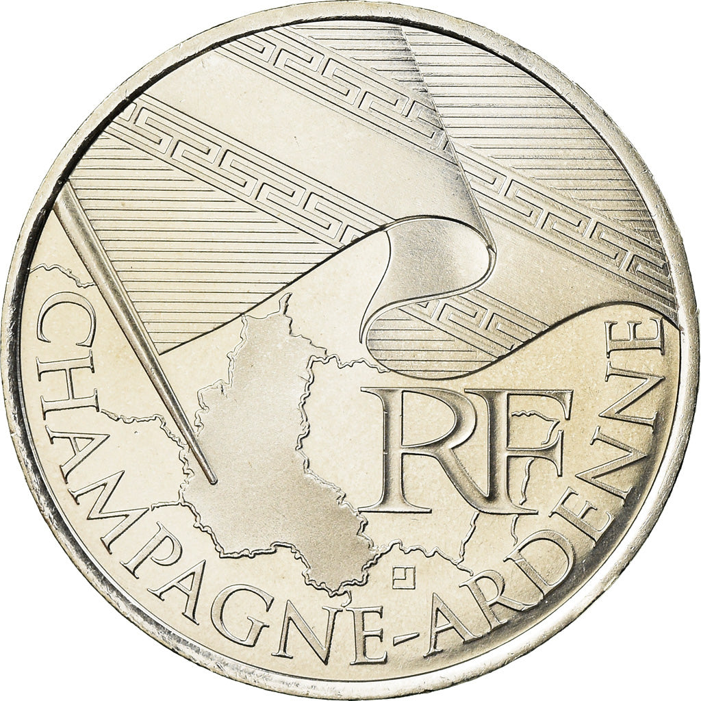 France, 10 Euro, Champagne-Ardenne, 2010, MS(63), Silver, Gadoury:EU399, KM:1651