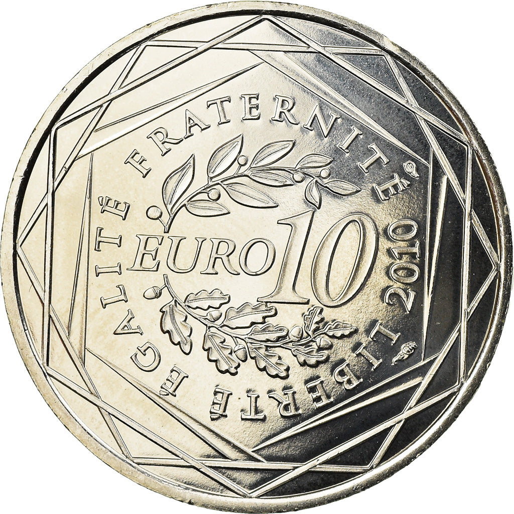 France, 10 Euro, Champagne-Ardenne, 2010, MS(63), Silver, Gadoury:EU399, KM:1651