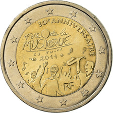 France, 2 Euro, Fête Musique, 2011, MS(63), Bi-Metallic, Gadoury:13., KM:1789