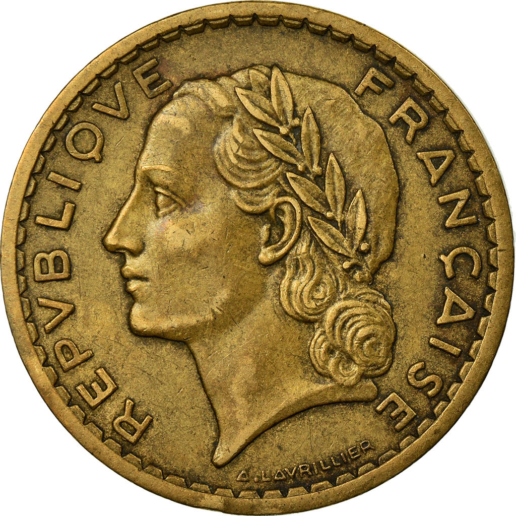 Coin, France, Lavrillier, 5 Francs, 1945, Castelsarrasin, EF(40-45)