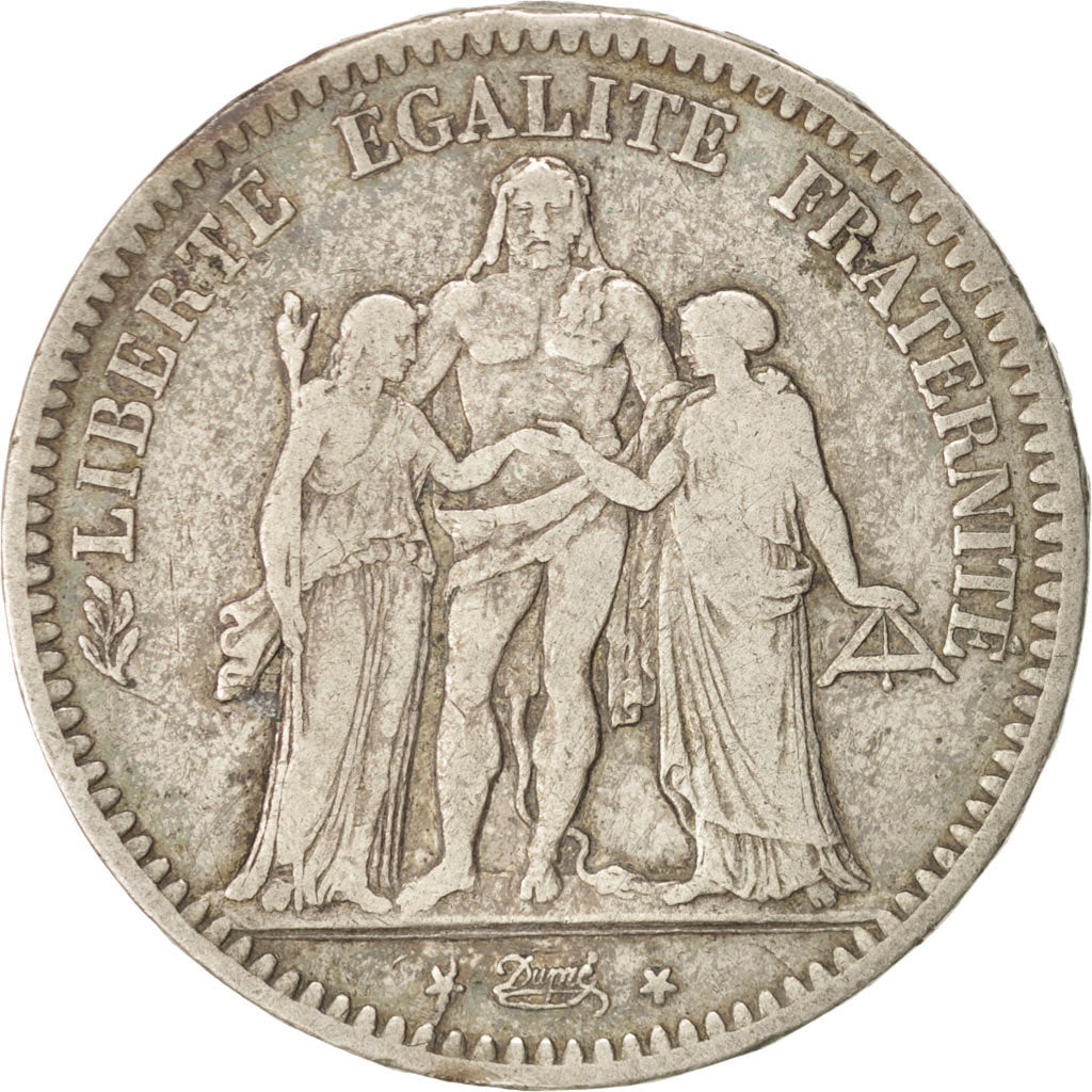 France, Hercule, 5 Francs, 1849, Paris, Silver, KM:756.1
