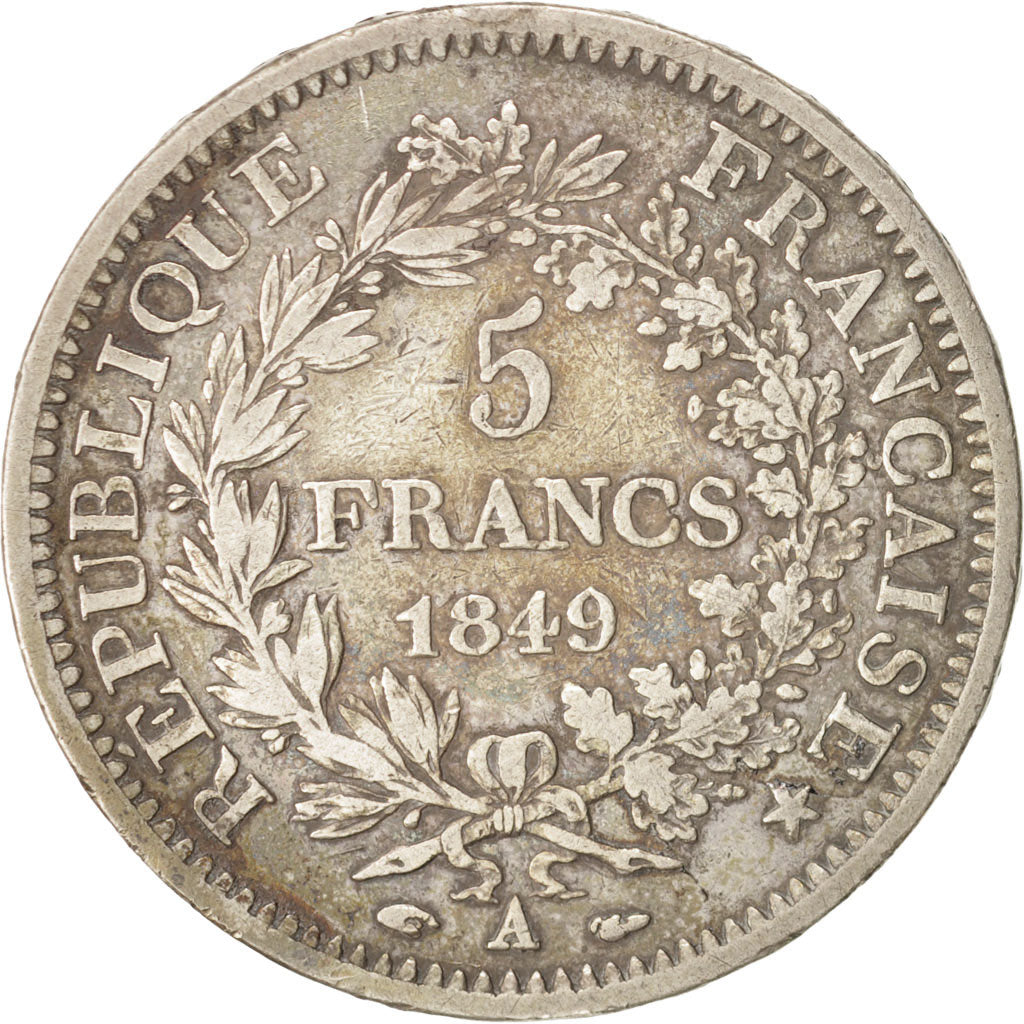 France, Hercule, 5 Francs, 1849, Paris, Silver, KM:756.1