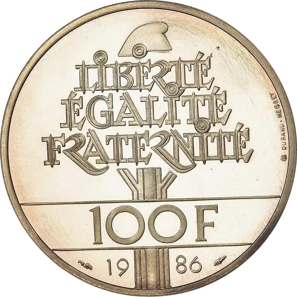 Coin, France, Statue de la Liberté, 100 Francs, 1986, BE, MS(60-62), Silver