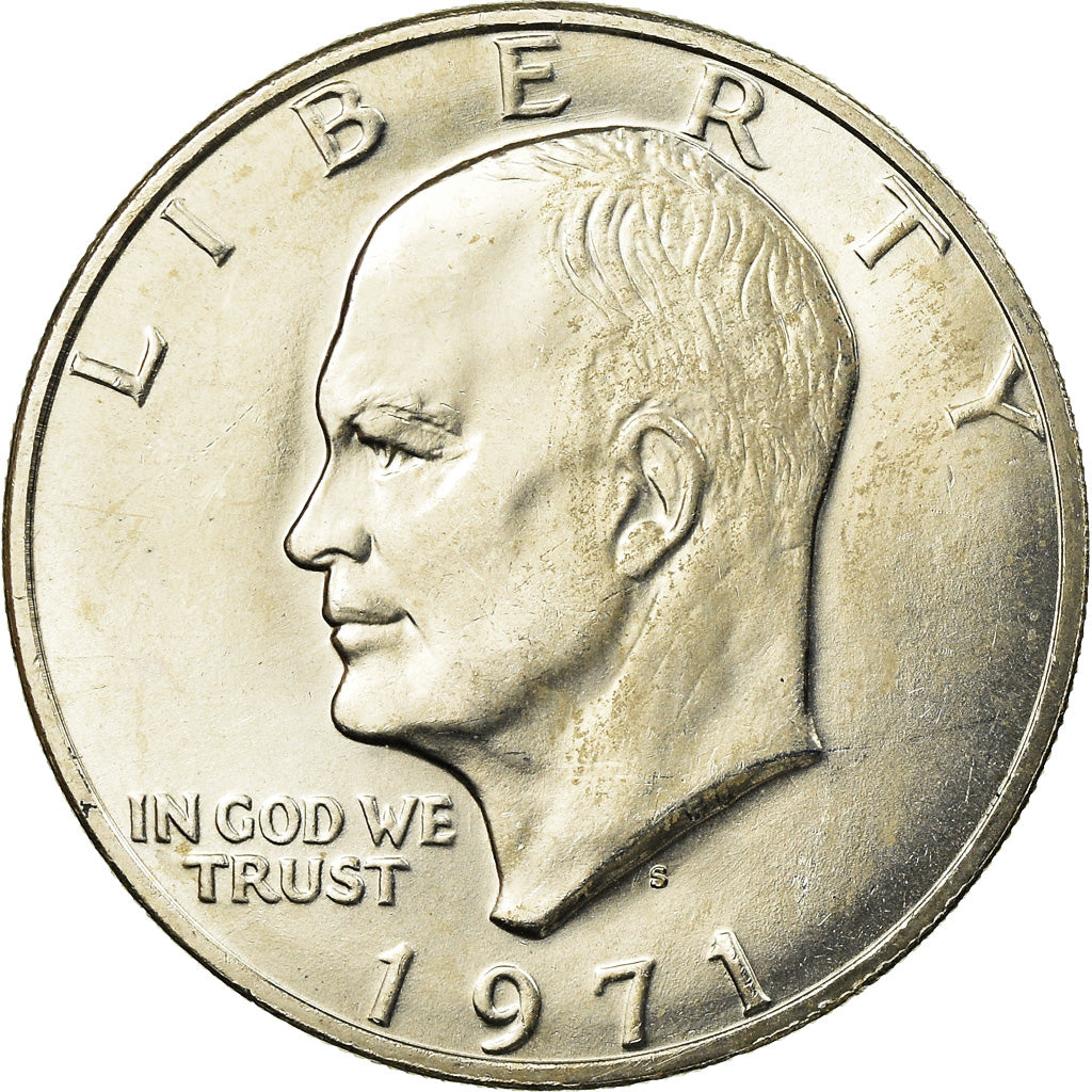 Coin, United States, Eisenhower Dollar, Dollar, 1971, U.S. Mint, San Francisco
