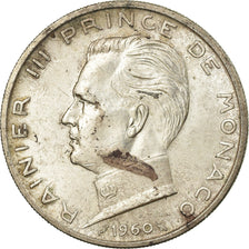 Monnaie, Monaco, Rainier III, 5 Francs, 1960, TTB, Argent, Gadoury:MC 152