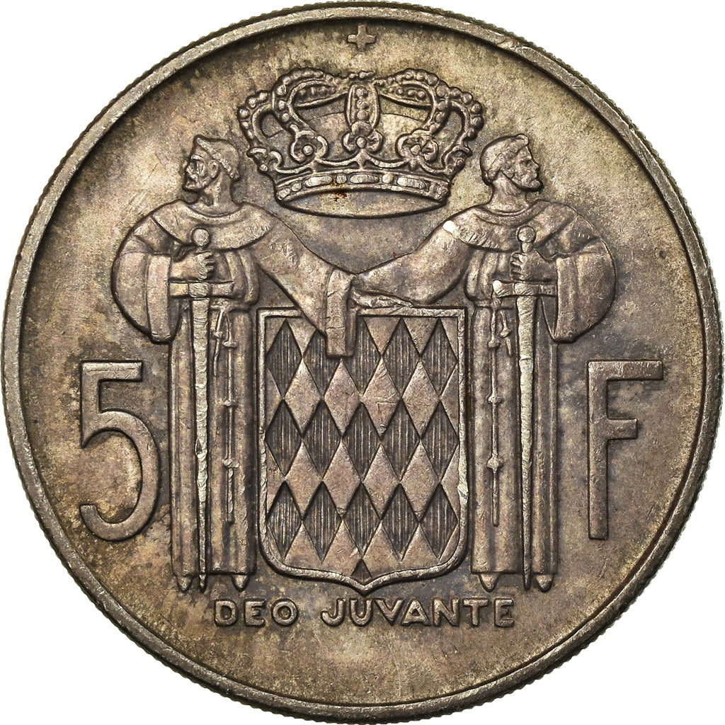 Coin, Monaco, Rainier III, 5 Francs, 1966, EF(40-45), Silver, KM:141, Gadoury:MC