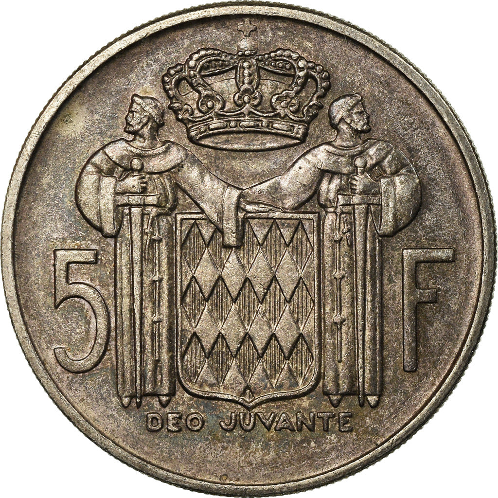 Coin, Monaco, Rainier III, 5 Francs, 1966, EF(40-45), Silver, KM:141, Gadoury:MC
