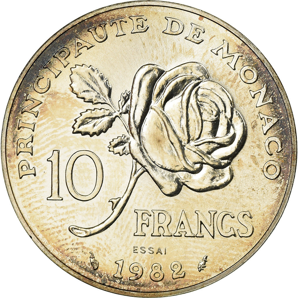 Monnaie, Monaco, Grace Kelly, 10 Francs, 1982, ESSAI, FDC, Argent