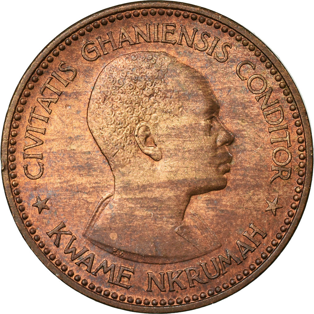 Coin, Ghana, Penny, 1958, AU(55-58), Bronze, KM:2
