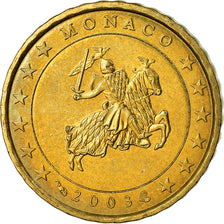 Monaco, 10 Euro Cent, 2003, AU(55-58), Brass, KM:170
