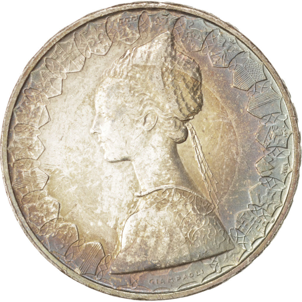 Coin, Italy, 500 Lire, 1958, Rome, MS(63), Silver, KM:98