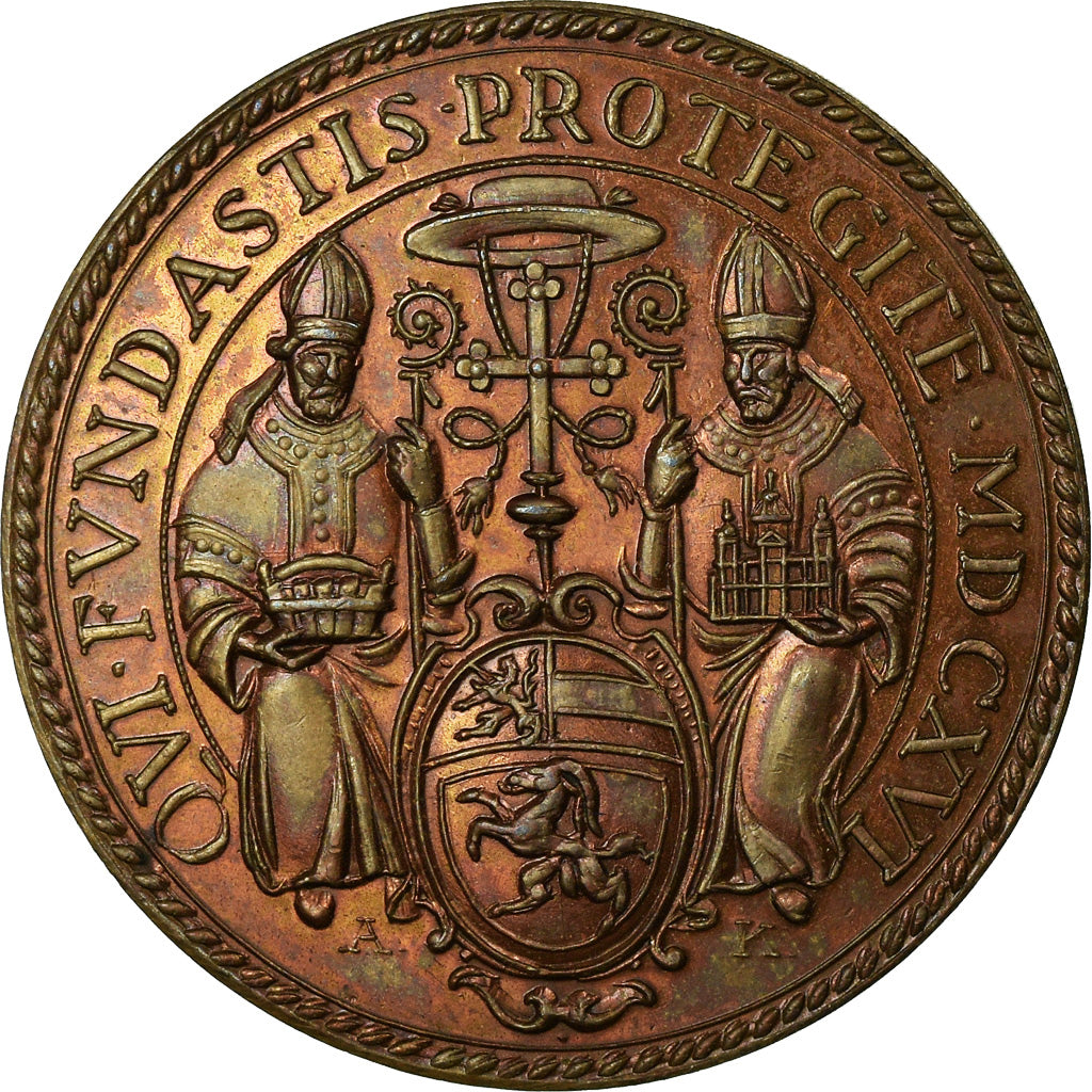 Coin, AUSTRIAN STATES, SALZBURG, 1/4 Thaler, 1928, Restrike, MS(63), Copper