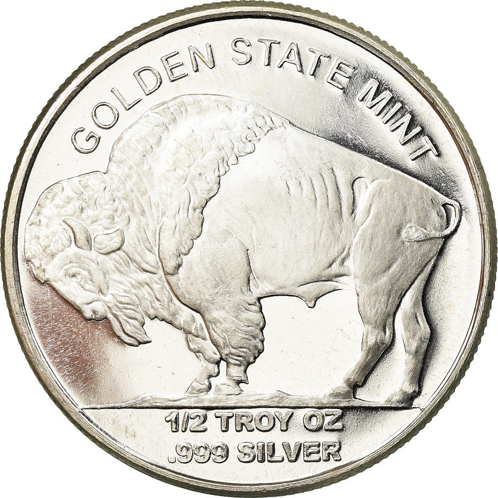 Monnaie, États-Unis, Indien - Buffalo, 1/2 Oz, SPL, Argent