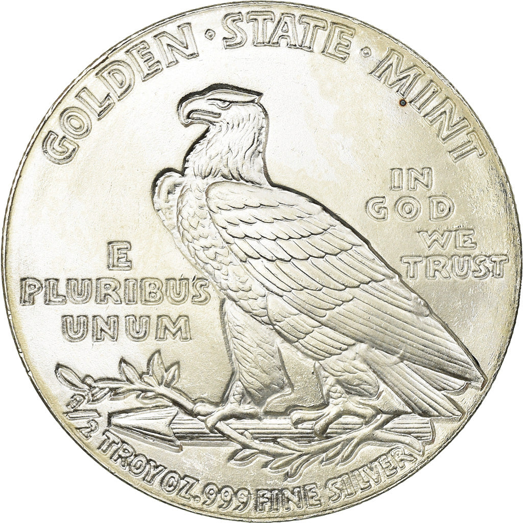 Coin, United States, Tête d'indien - Aigle, 1/2 Oz, MS(63), Silver
