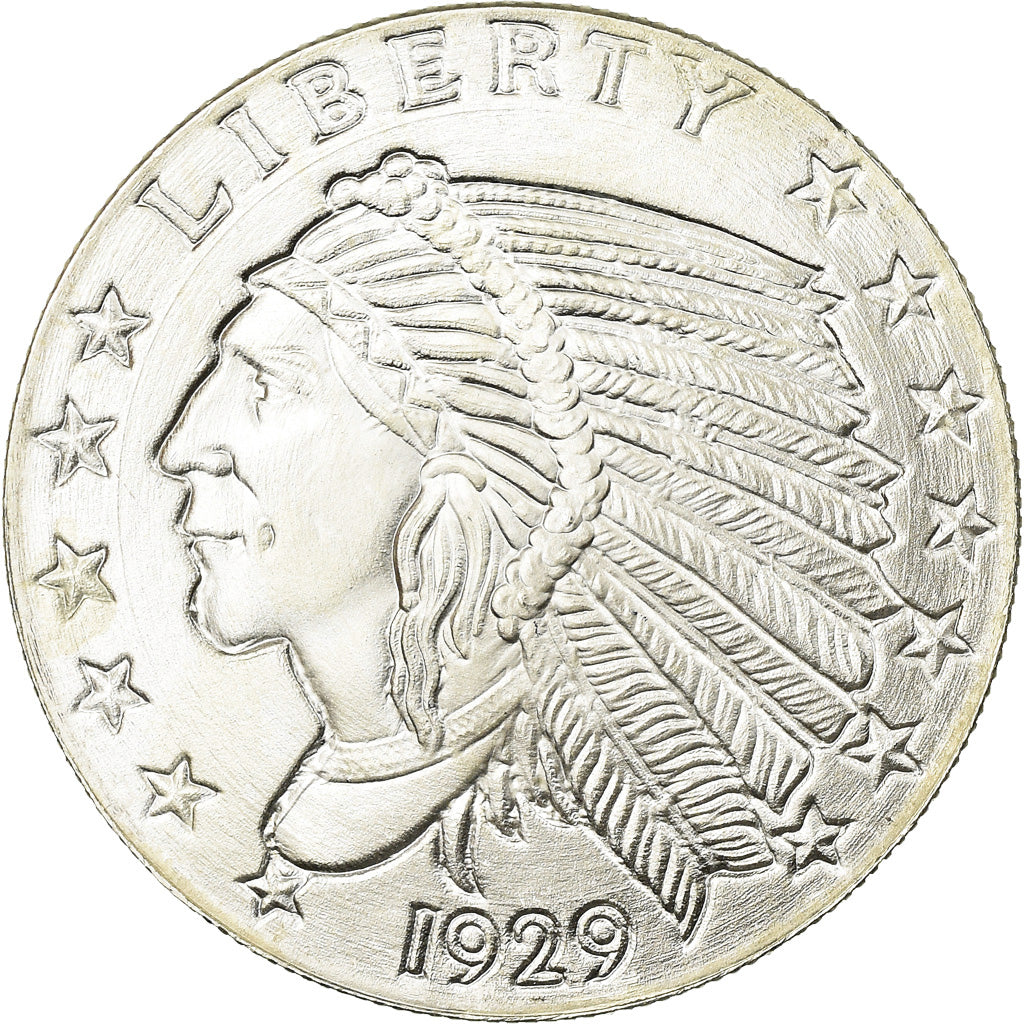 Coin, United States, Tête d'indien - Aigle, 1/2 Oz, MS(63), Silver