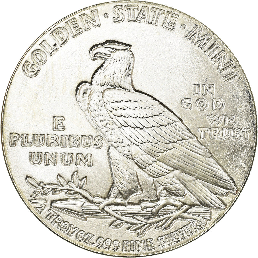 Coin, United States, Tête d'indien - Aigle, 1/2 Oz, MS(63), Silver