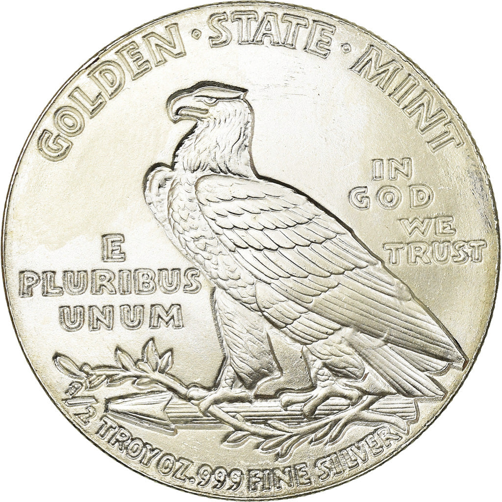 Coin, United States, Tête d'indien - Aigle, 1/2 Oz, MS(63), Silver