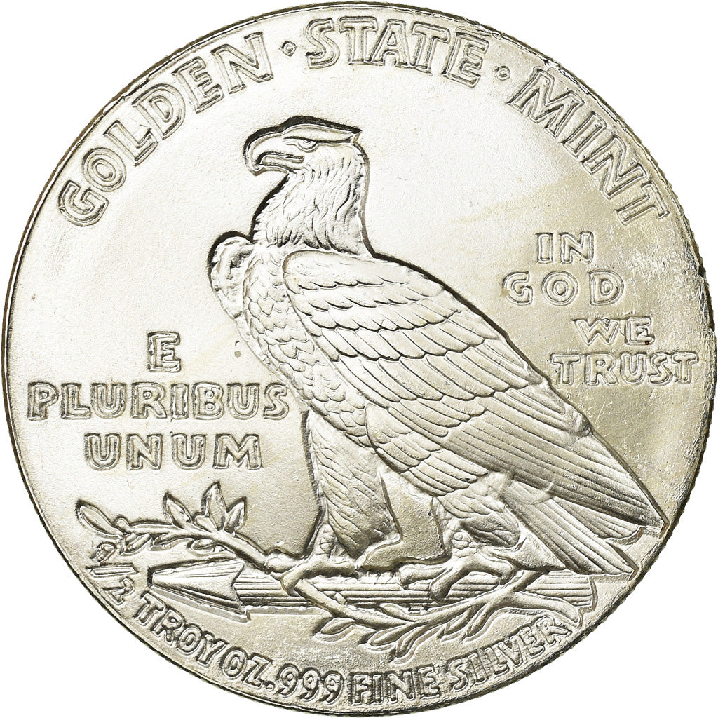 Coin, United States, Tête d'indien - Aigle, 1/2 Oz, MS(63), Silver