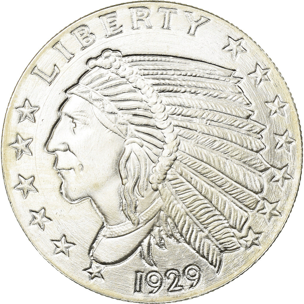 Coin, United States, Tête d'indien - Aigle, 1/2 Oz, MS(63), Silver