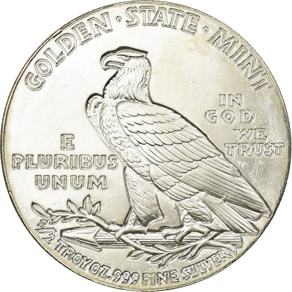 Coin, United States, Tête d'indien - Aigle, 1/2 Oz, MS(63), Silver