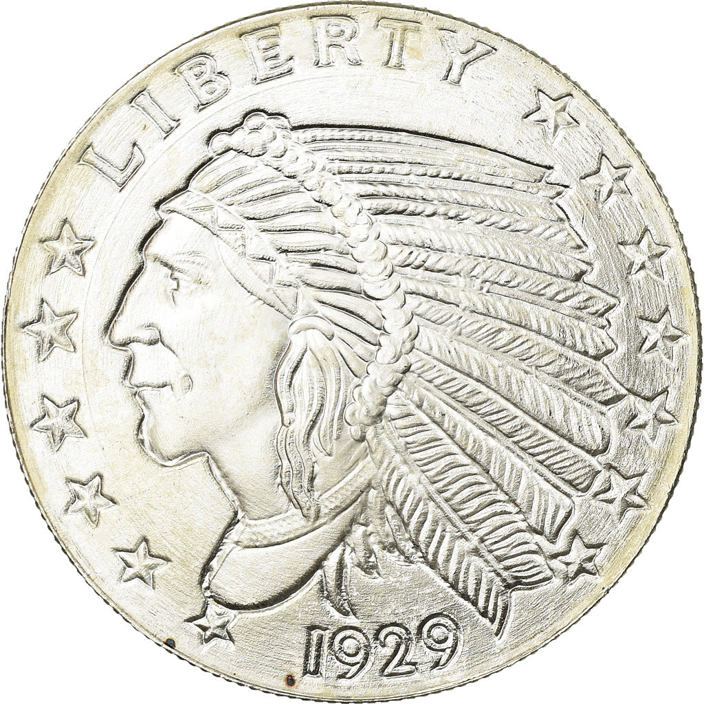 Coin, United States, Tête d'indien - Aigle, 1/2 Oz, MS(63), Silver