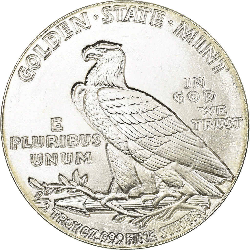 Coin, United States, Tête d'indien - Aigle, 1/2 Oz, MS(63), Silver