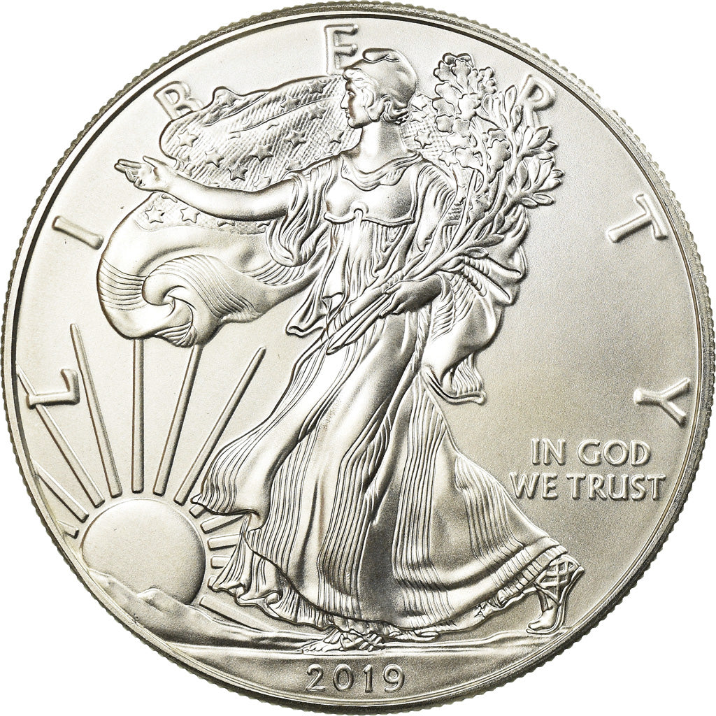 Monnaie, États-Unis, Silver Eagle, Dollar, 2019, U.S. Mint, SPL, Argent