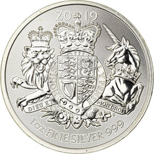 Monnaie, Grande-Bretagne, Elizabeth II, 2 Pounds - 1 Once, 2019, SPL, Argent