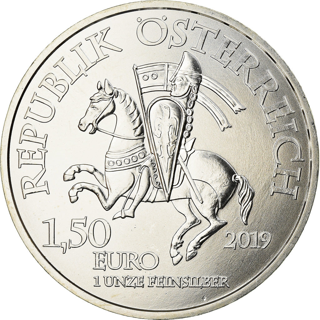 Austria, 1-1/2 Euro, Wiener Neustadt, 2019, MS(65-70), Silver, KM:New