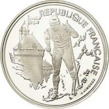 Moneda, Francia, Cross-country skier, 100 Francs, 1991, Albertville 92, FDC