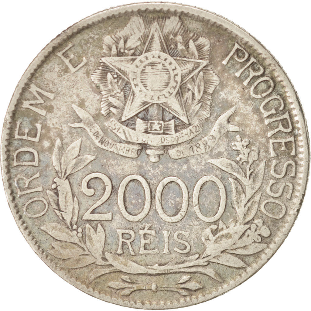 Brazil, 2000 Reis, 1912, Silver, KM:511