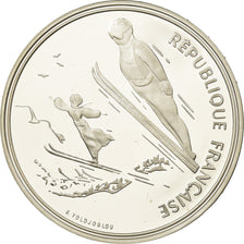 Monnaie, France, Saut à Ski, 100 Francs, 1991, Albertville 92, SPL, Argent
