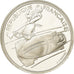 Coin, France, Bobsledding, 100 Francs, 1990, Albertville 92, MS(65-70), Silver