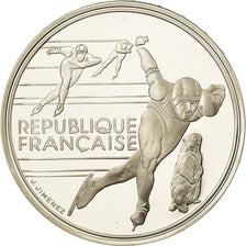 Coin, France, Speed skaters, 100 Francs, 1990, Albertville 92, MS(65-70)