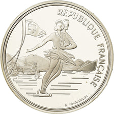 Moneda, Francia, Ice Skating Couple, 100 Francs, 1989, Albertville 92, FDC