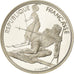 Moneda, Francia, Slalom skiers, 100 Francs, 1990, Albertville 92, FDC, Plata