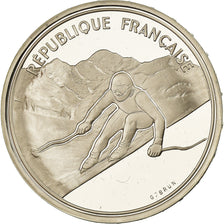 Coin, France, Alpine skiing, 100 Francs, 1989, Albertville 92, MS(65-70)