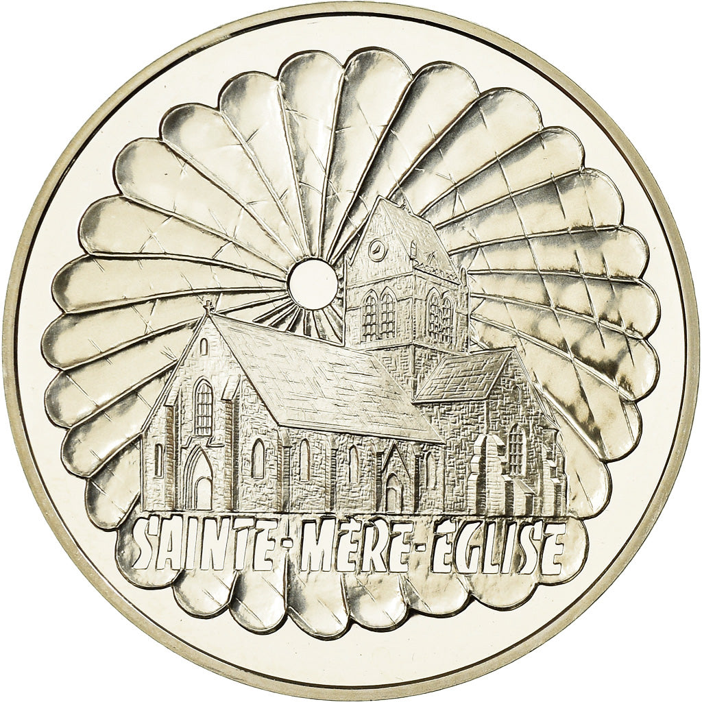 Coin, France, Sainte-Mère-Eglise, 100 Francs, 1994, BE, MS(65-70), Silver