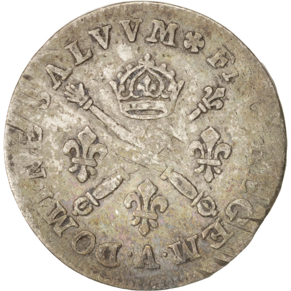France, Louis XIV, 10 Sols aux insignes, 1705, Paris, KM:349.1
