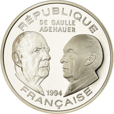 Coin, France, De Gaulle - Adenauer, 100 Francs, 1994, BE, MS(65-70), Silver