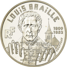 Monnaie, France, Louis Braille, 100 Francs, 1999, Paris, FDC, Argent